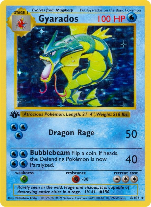 Gyarados (006/102) (1st Edition Holofoil) [Base Set (Shadowless)]