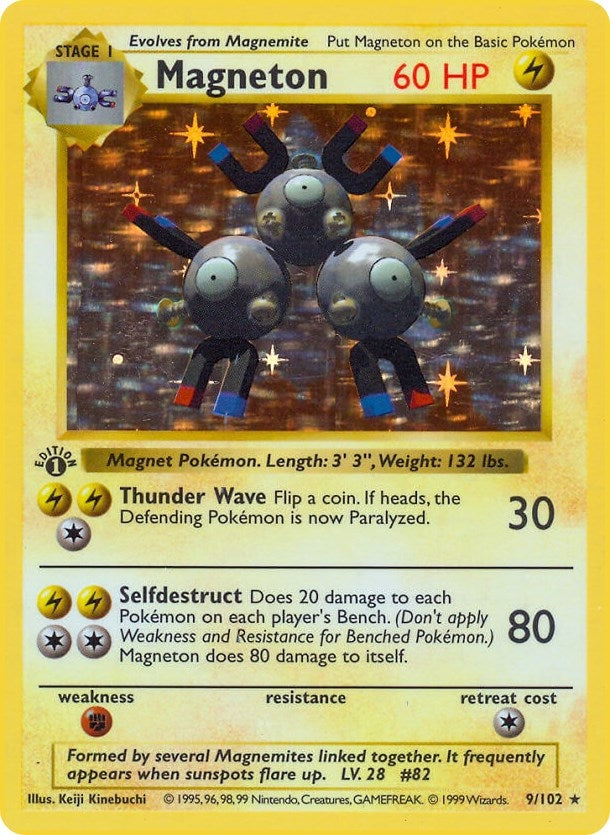 Magneton (009/102) (Unlimited Holofoil) [Base Set (Shadowless)]