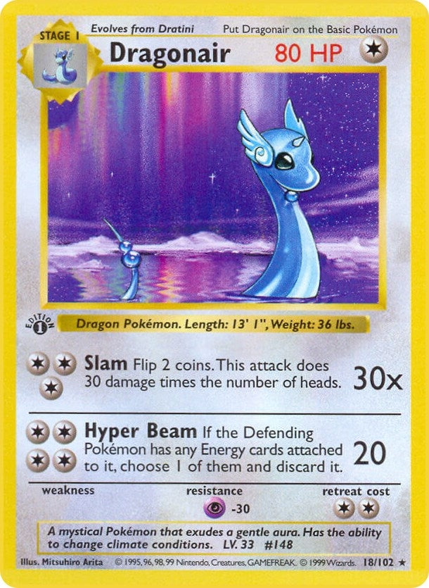 Dragonair (018/102) (1st Edition) [Base Set (Shadowless)]