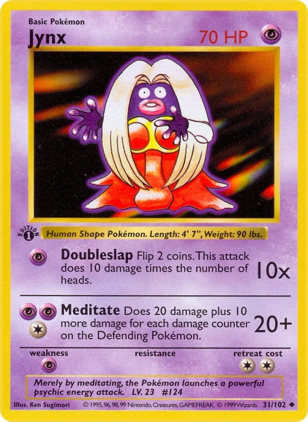 Jynx (031/102) (Unlimited) [Base Set (Shadowless)]