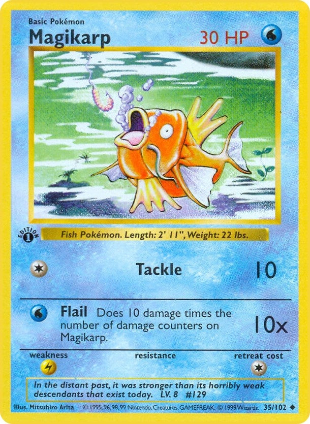 Magikarp (035/102) (Unlimited) [Base Set (Shadowless)]