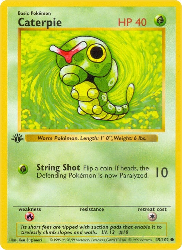 Caterpie (045/102) (1st Edition) [Base Set (Shadowless)]