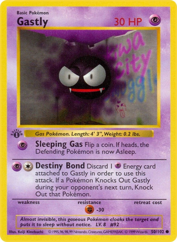 Gastly (050/102) (Unlimited) [Base Set (Shadowless)]