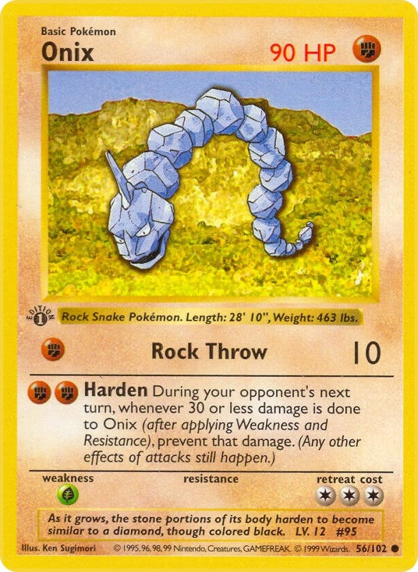 Onix (056/102) (1st Edition) [Base Set (Shadowless)]