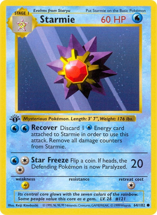 Starmie (064/102) (Unlimited) [Base Set (Shadowless)]