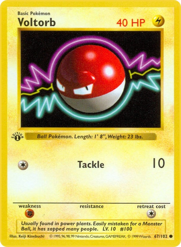 Voltorb (067/102) (Unlimited) [Base Set (Shadowless)]