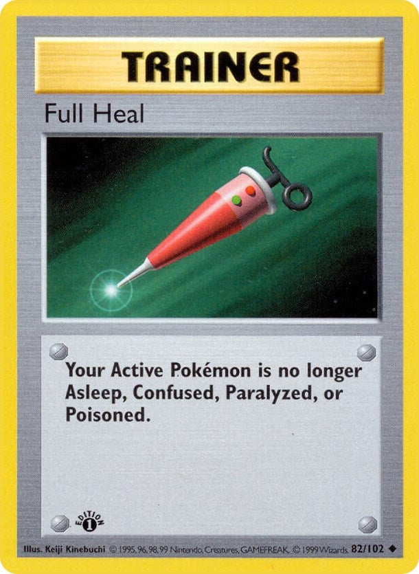 Full Heal (082/102) (1st Edition) [Base Set (Shadowless)]