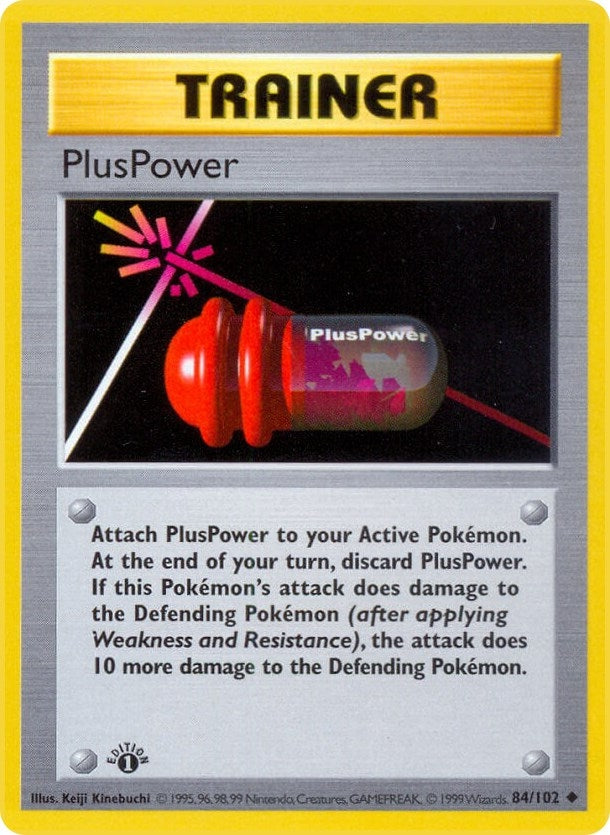 PlusPower (084/102) (Unlimited) [Base Set (Shadowless)]