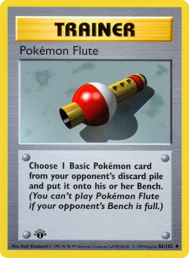 Pokemon Flute (086/102) (1st Edition) [Base Set (Shadowless)]