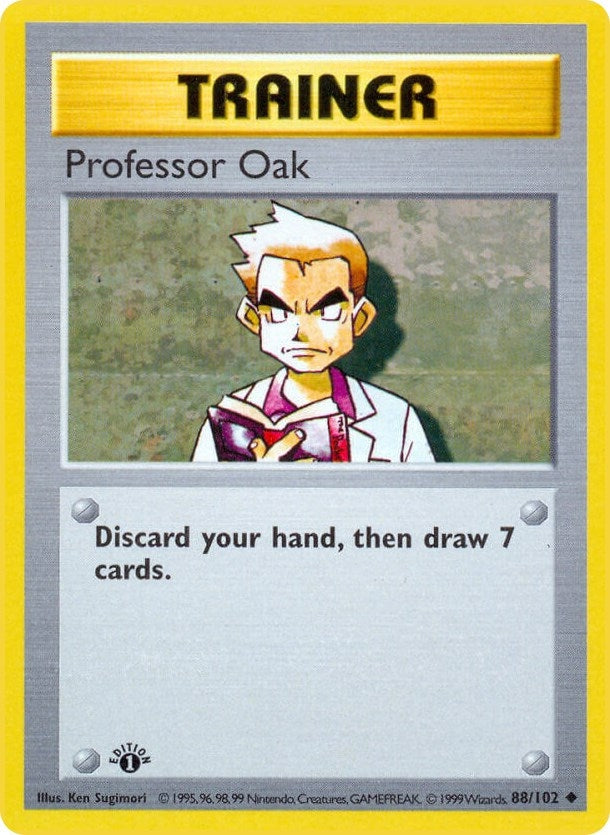 Professor Oak (088/102) (1st Edition) [Base Set (Shadowless)]