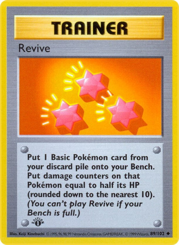 Revive (089/102) (1st Edition) [Base Set (Shadowless)]