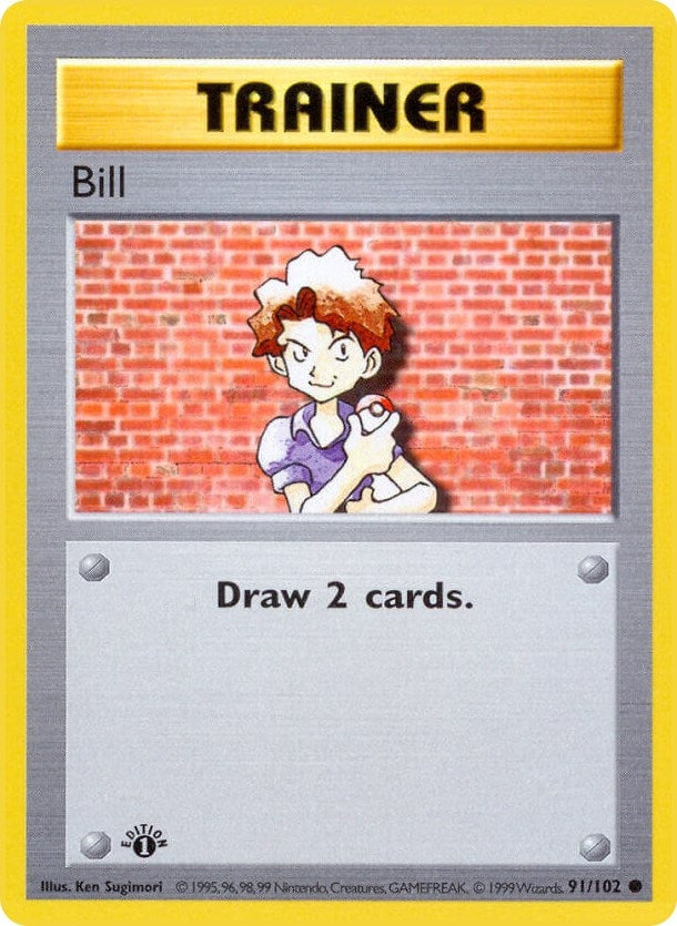 Bill (091/102) (Unlimited) [Base Set (Shadowless)]