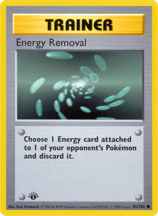 Energy Removal (092/102) (Unlimited) [Base Set (Shadowless)]