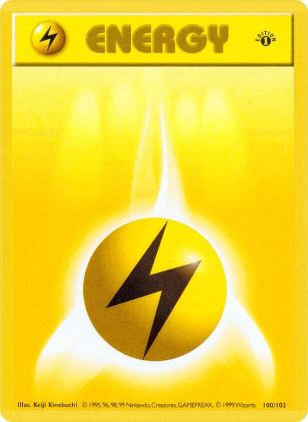 Lightning Energy (100/102) (Unlimited) [Base Set (Shadowless)]