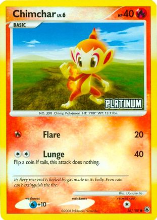 Chimchar 056/100  - Reverse Holofoil
