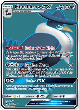 Honchkrow GX (Full Art) 202/214  - Holofoil