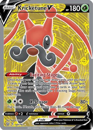 Kricketune V (Full Art) 142/163  - Holofoil