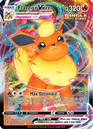 Flareon VMAX 018/203  - Holofoil