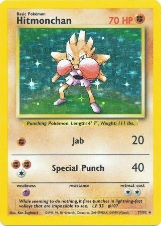 Hitmonchan (007/102) (Holofoil) [Base Set]