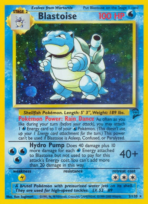 Blastoise (002/130) (Holofoil) [Base Set 2]