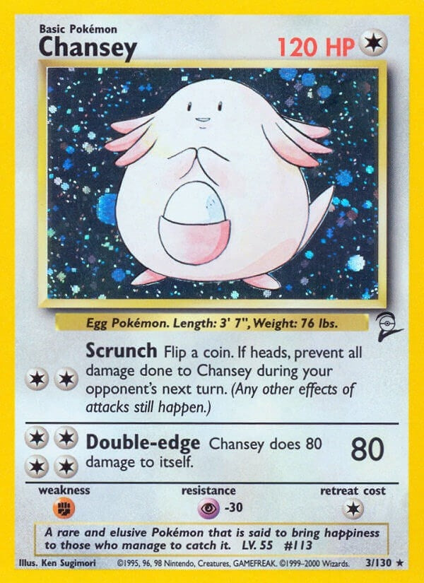 Chansey (003/130) (Holofoil) [Base Set 2]