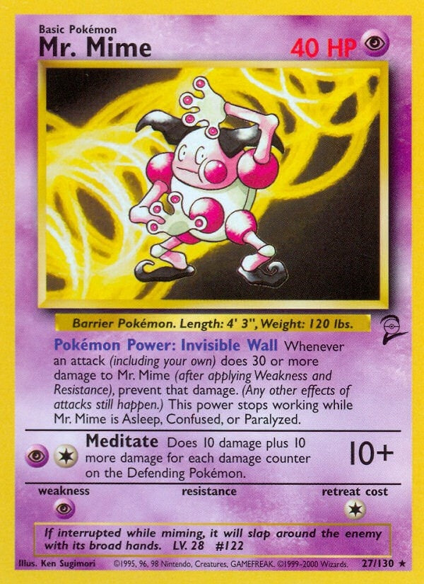 Mr. Mime (027/130) [Base Set 2]