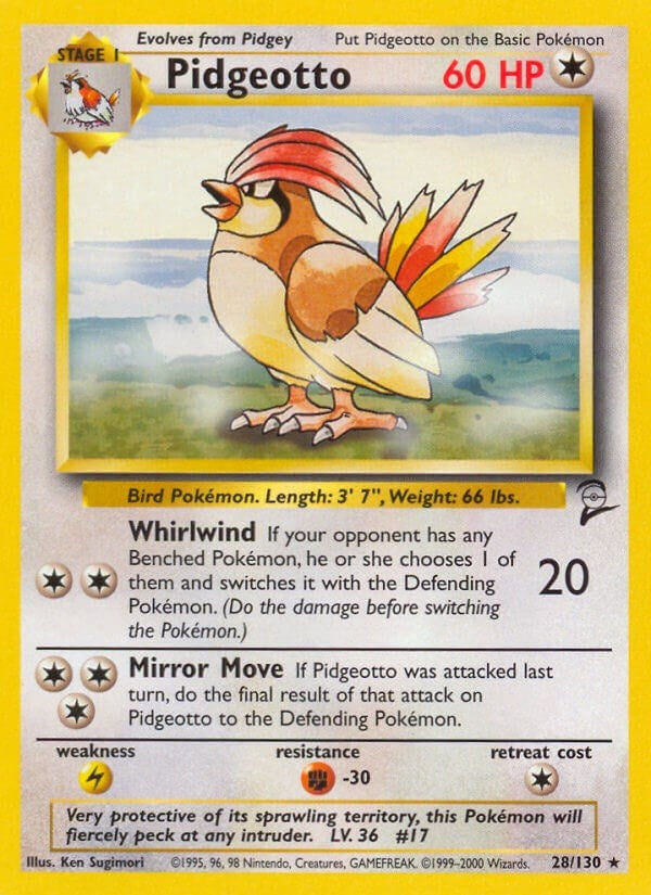 Pidgeotto (028/130) [Base Set 2]