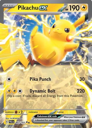 Pikachu ex 063/193  - Holofoil