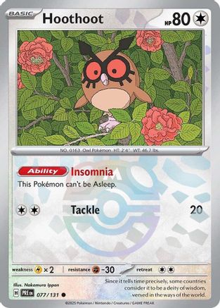 Hoothoot (Master Ball Pattern) 077/131  - Holofoil