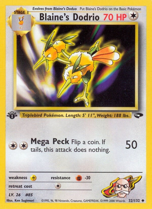 Blaine's Dodrio (032/132) (Unlimited) [Gym Challenge]