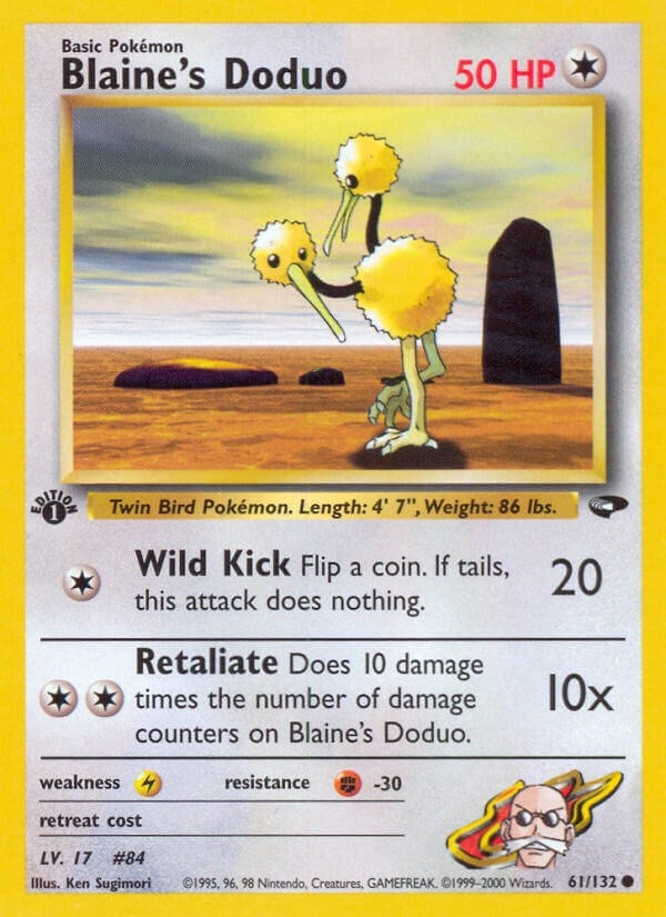 Blaine's Doduo (061/132) (Unlimited) [Gym Challenge]