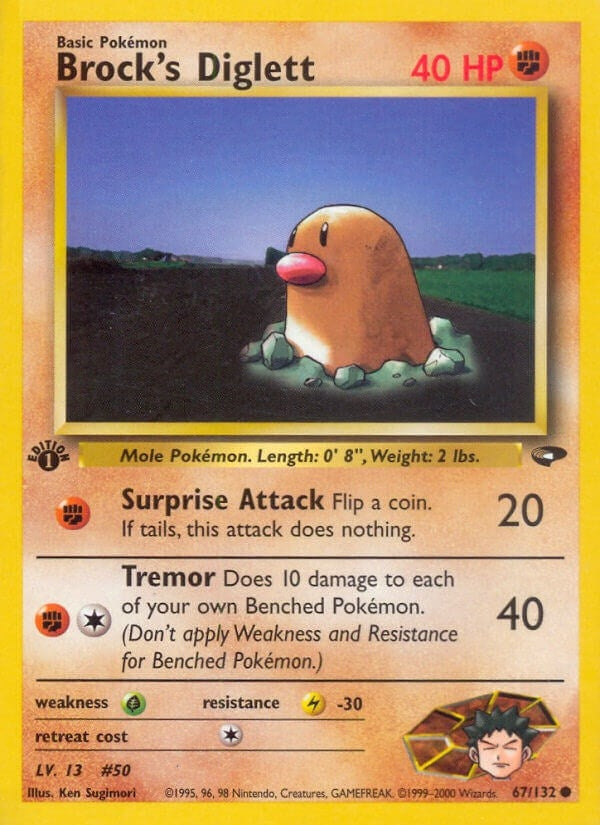 Brock's Diglett (067/132) (Unlimited) [Gym Challenge]