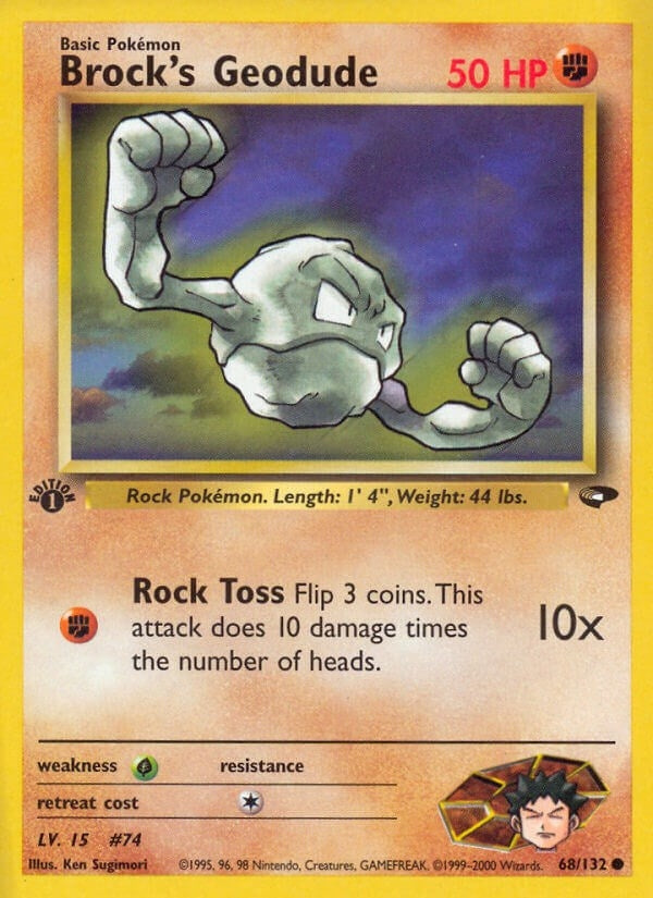 Brock's Geodude (068/132) (1st Edition) [Gym Challenge]