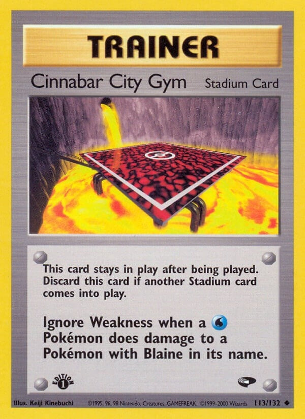 Cinnabar City Gym (113/132) (Unlimited) [Gym Challenge]