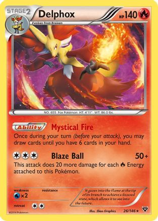 Delphox 026/146  - Reverse Holofoil