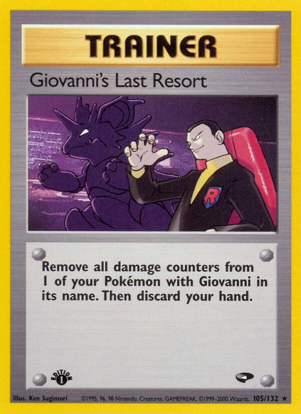 Giovanni's Last Resort (105/132) (1st Edition) [Gym Challenge]