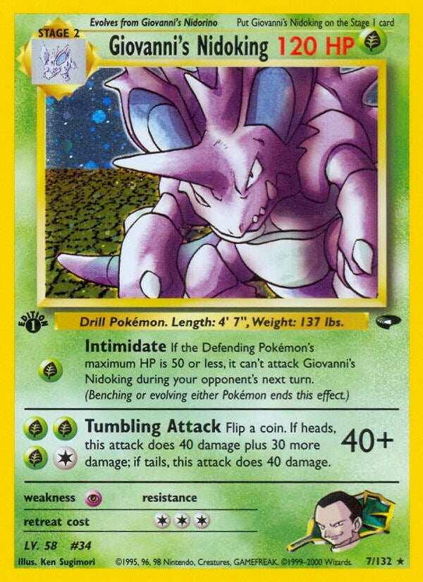 Giovanni's Nidoking (007/132) (1st Edition Holofoil) [Gym Challenge]