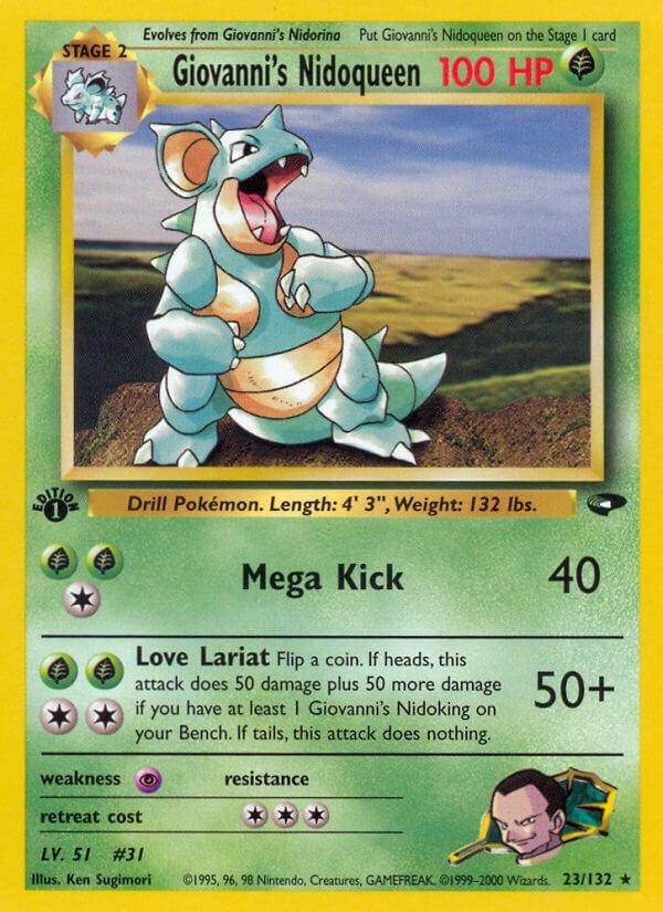 Giovanni's Nidoqueen (023/132) (Unlimited) [Gym Challenge]