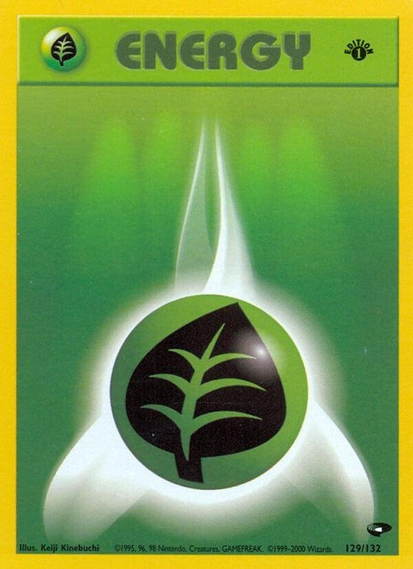 Grass Energy (129/132) (1st Edition) [Gym Challenge]