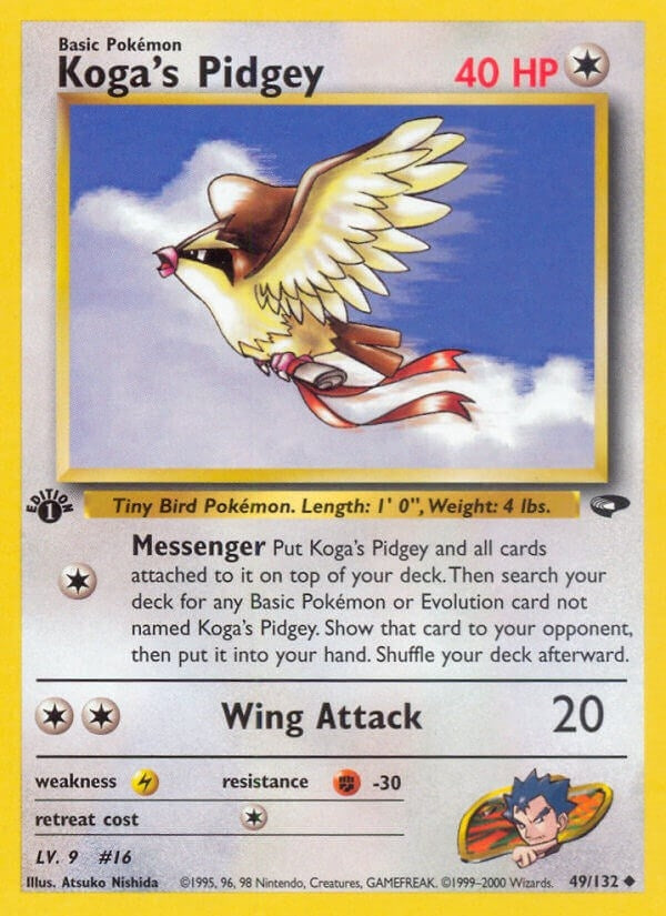 Koga's Pidgey (49) (049/132) (Unlimited) [Gym Challenge]