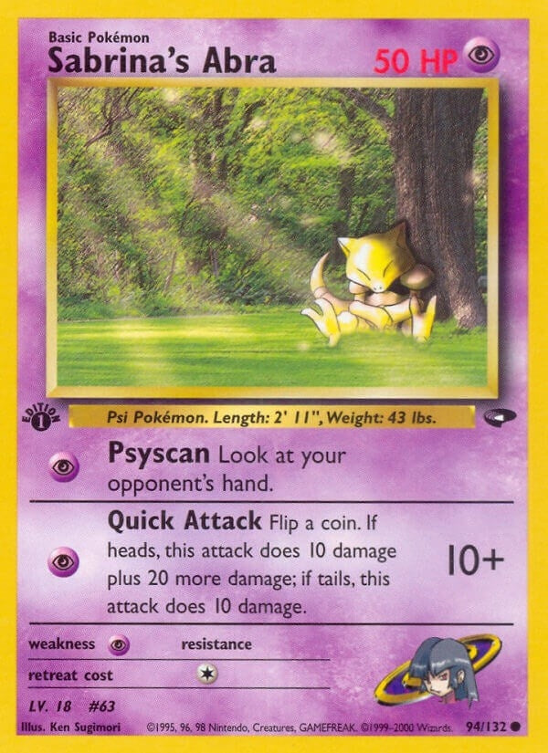 Sabrina's Abra (94) (094/132) (Unlimited) [Gym Challenge]
