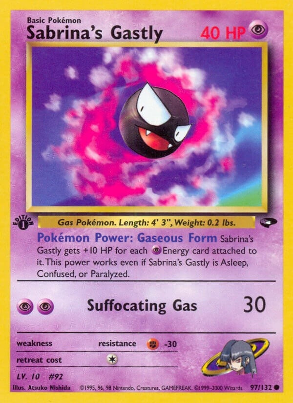 Sabrina's Gastly (97) (097/132) (1st Edition) [Gym Challenge]