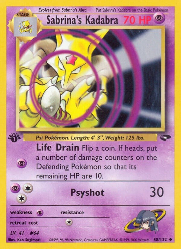Sabrina's Kadabra (058/132) (Unlimited) [Gym Challenge]