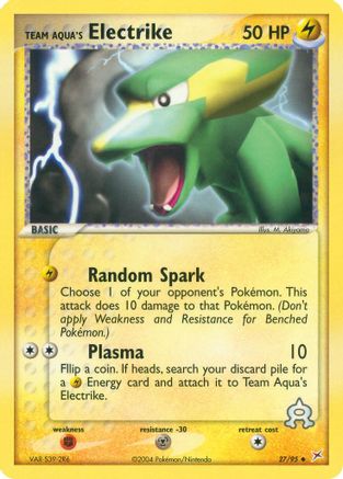 Team Aqua's Electrike 027/95  - Reverse Holofoil